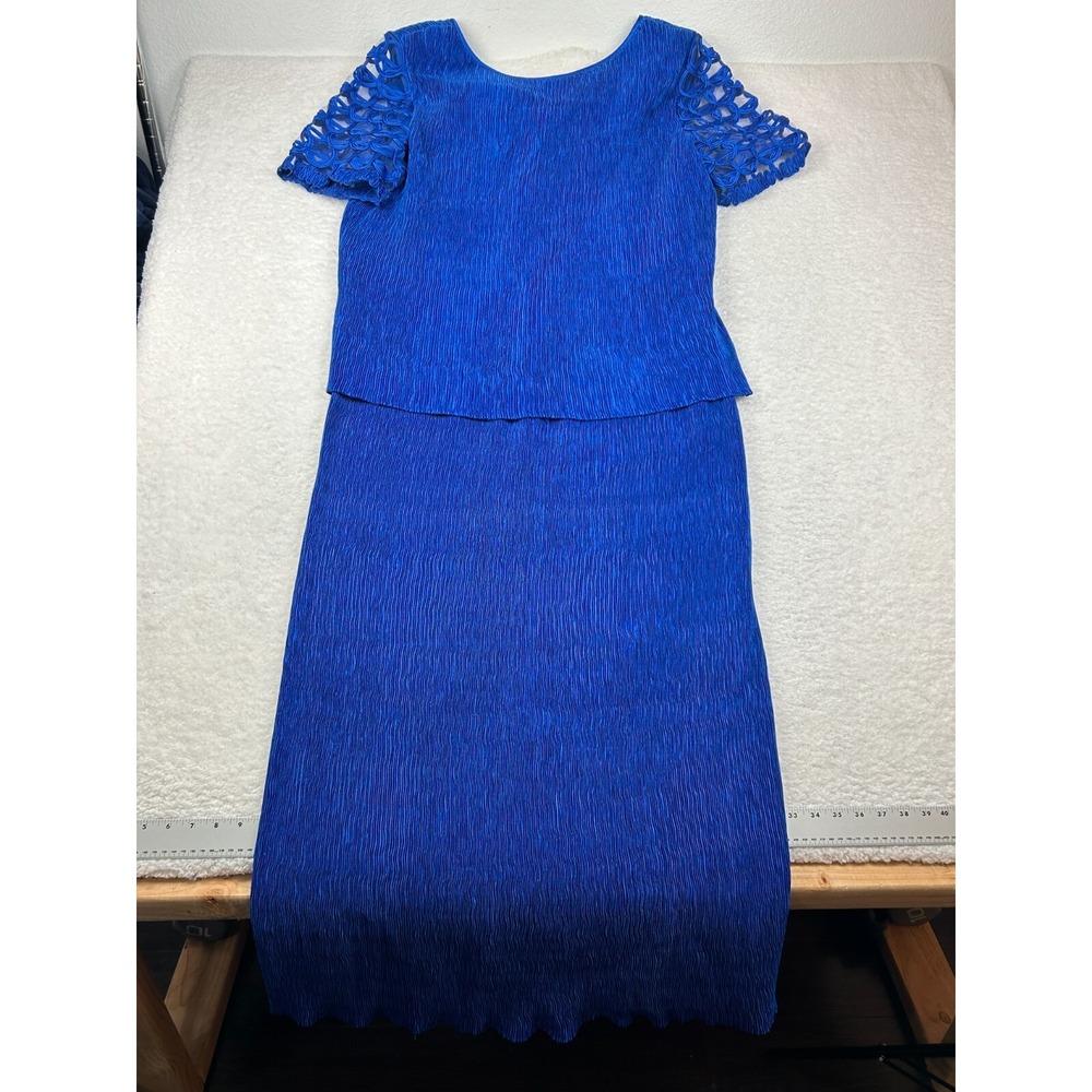 Cattiva Maxi dress 3XL Blue Textured Ribbed‎